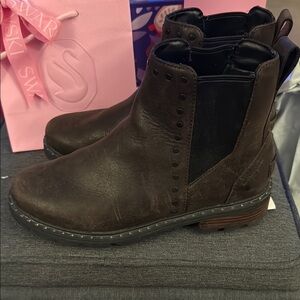 Brown Leather Ankle Boots